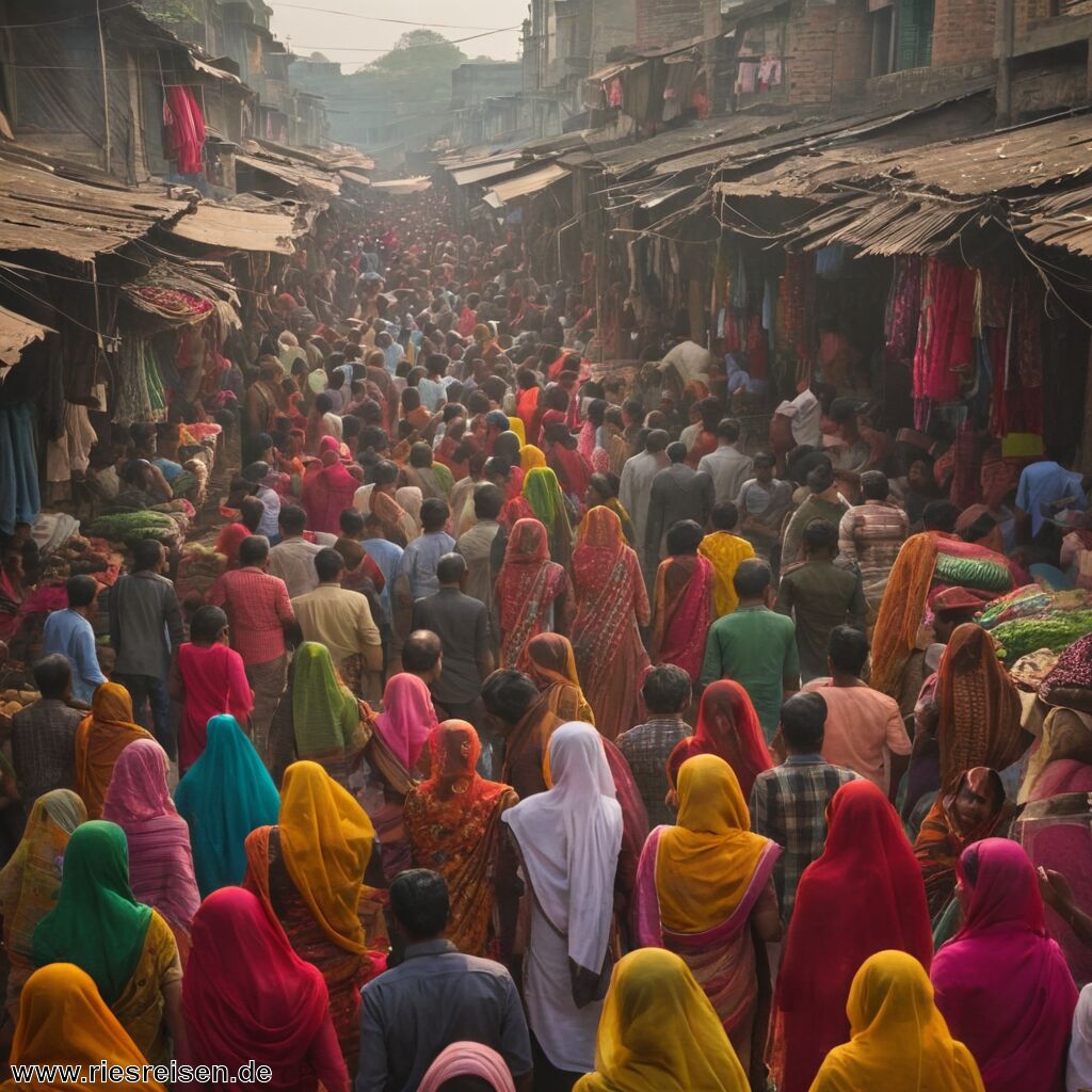 Typisch bangladeschisch – Das macht das Land aus: dicht besiedeltes Land, starke Textilindustrie, ausgeprägter Gemeinschaftssinn