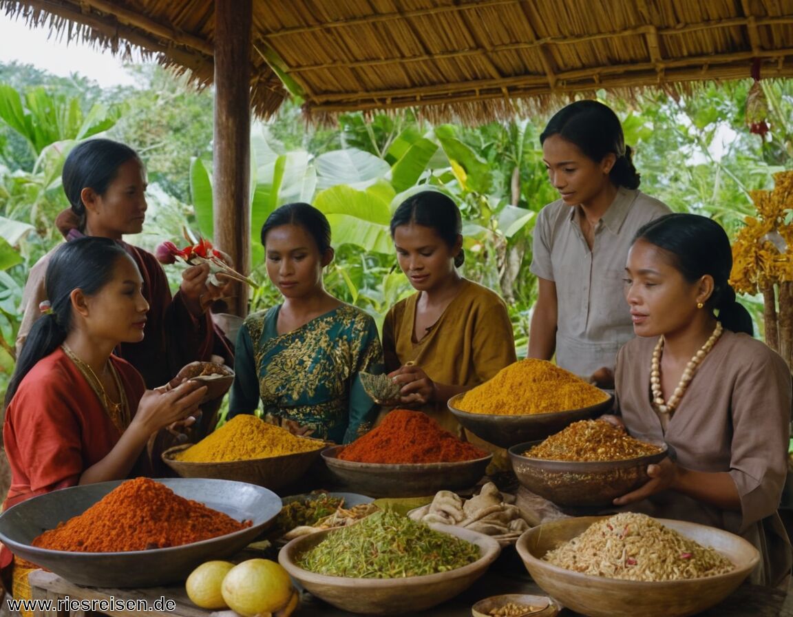 Essen mit regionalen Zutaten und Gewürzen - Typisch indonesisch – Das macht das Land aus: Inselvielfalt, religiöse Toleranz, Gemeinschaftsdenken