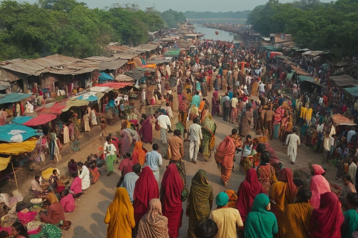 Typisch bangladeschisch – Das macht das Land aus: dicht besiedeltes Land, starke Textilindustrie, ausgeprägter Gemeinschaftssinn